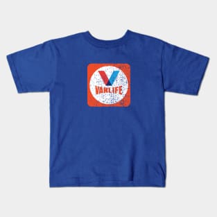 Vanlife Vintage logo, distressed Kids T-Shirt